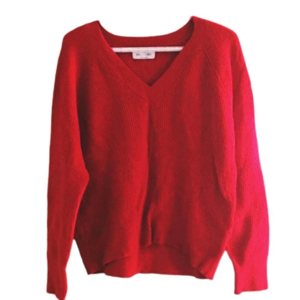 Cozy Red V-Neck Sweater Old Navy